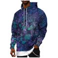 thumbnail image 1 of Men's Loose Printed Hooded Sweatshirt Men's Casual Fashion Sports SweatshirtM, 1 of 3