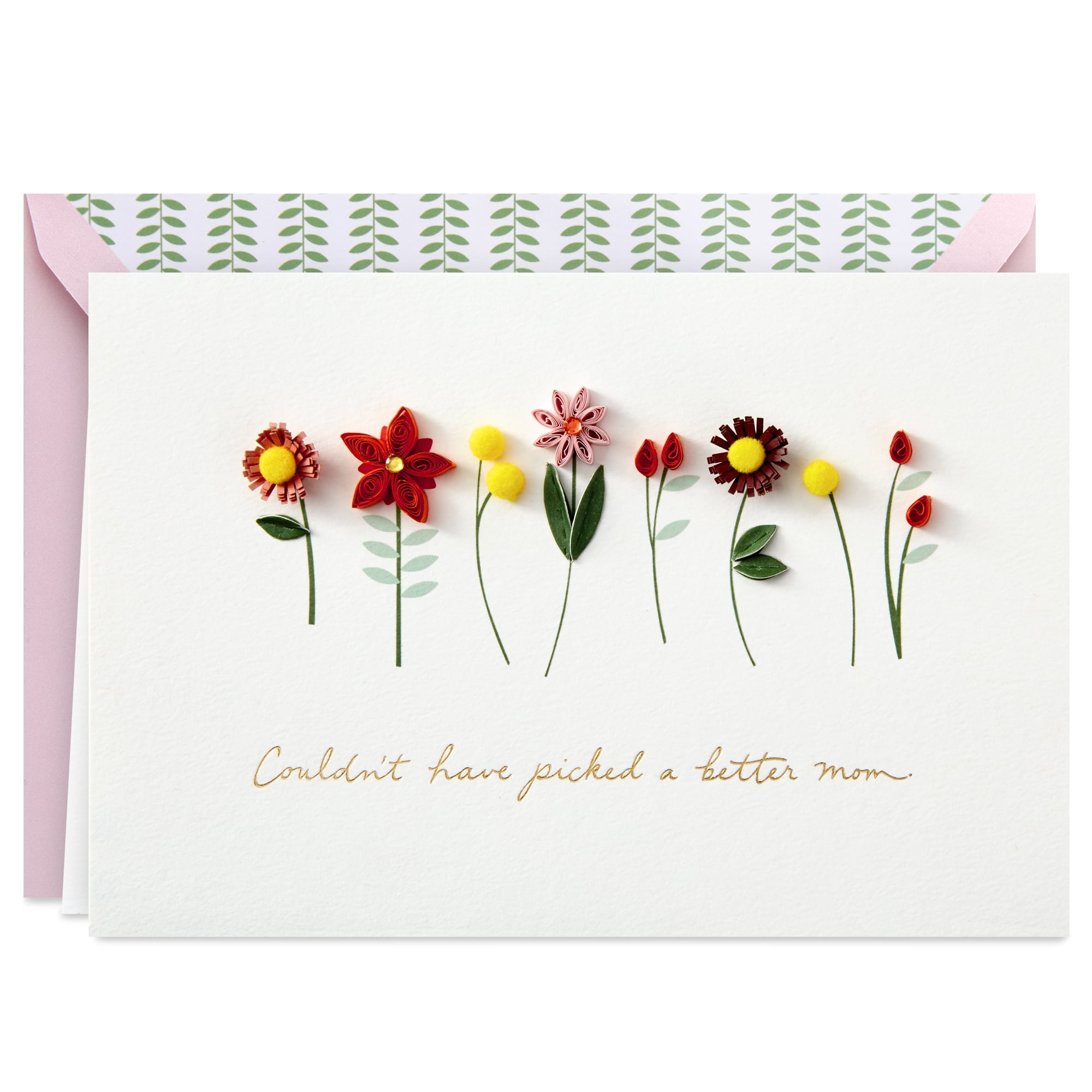 Hallmark Signature Mothers Day Card (Quilled Flowers, Couldn't Have Picked a Better Mom ...