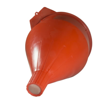 6 Quart Red Safety Funnel with 60 micron screen