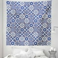 thumbnail image 1 of Moroccan Tapestry, Old Ottoman Style Inspired Mix of Moroccan Tiles in Modern Shades Art Print, Fabric Wall Hanging Decor for Bedroom Living Room Dorm, 5 Sizes, Grey Blue, by Ambesonne, 1 of 1