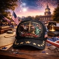 thumbnail image 4 of 250th Anniversary Baseball Cap American 1776-2026, Patriotic Flag and Cross Print Hat, Vintage Dad Cap for Men Women, 4 of 13