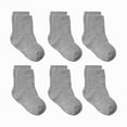 thumbnail image 4 of HCNTES Toddler Boys Girls Socks Kid Socks Black Non Slip Grip Crew Socks Set Children's Solid Color Socks for Spring Summer 1T 2T 3T 4T 5T 6T 7T Wear(Z01-I,5-7 Years), 4 of 4