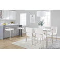 thumbnail image 2 of Fuji Stacker Counter Stools for Kitchen Counter in Stainless Steel, Counter Height Chairs, Bar Stools Set of 3, Counter Height Stools Set of 3, Bar Stools For Kitchen Island (White Velvet), 2 of 6