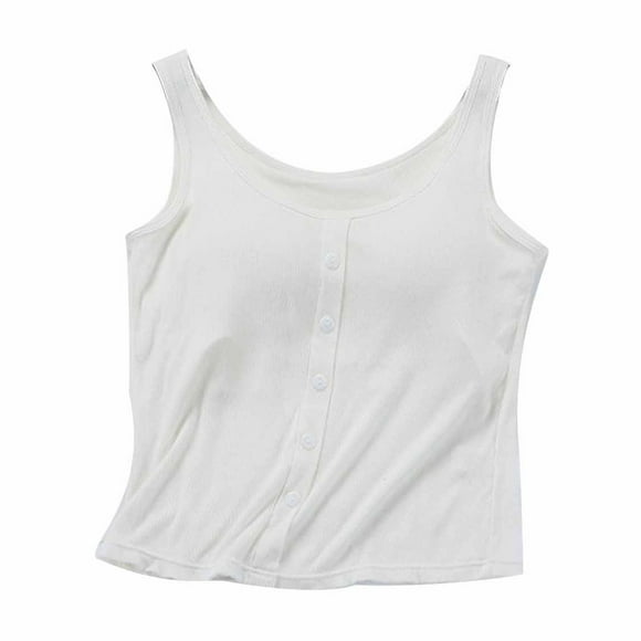 Wlynlyn Womens Tank Tops with Built in Bra Sleeveless Undershirts Base Layer Soft Comfy Loungewear XL