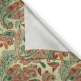 thumbnail image 4 of Ambesonne Ethnic Grommet Curtain Single Panel, Paisley Style Leaves, 50"x60", Hunter Green Ruby Orange, 4 of 5