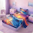 thumbnail image 2 of Manfei Oil Painting Tropical Beach Twin Sheet Sets for Kids Boys and Girls, Ocean Sea Bedding 3pcs, 1 Flat Sheet, 1 Fitted Sheet and 1 Pillowcase, 2 of 6