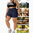 thumbnail image 2 of Plus Size Biker Shorts Womens High Waist Yoga Short Leggings 1X-5X Stretch Soft Workout Athletic Gym Shorts (4XL, Navy), 2 of 8