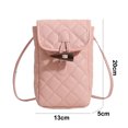 thumbnail image 2 of Hukapapa Mini bolso para teléfono bordado con timbre, bolso cruzado con hebilla de cuerno, bolso de un solo hombro, color rosa, 2 of 5