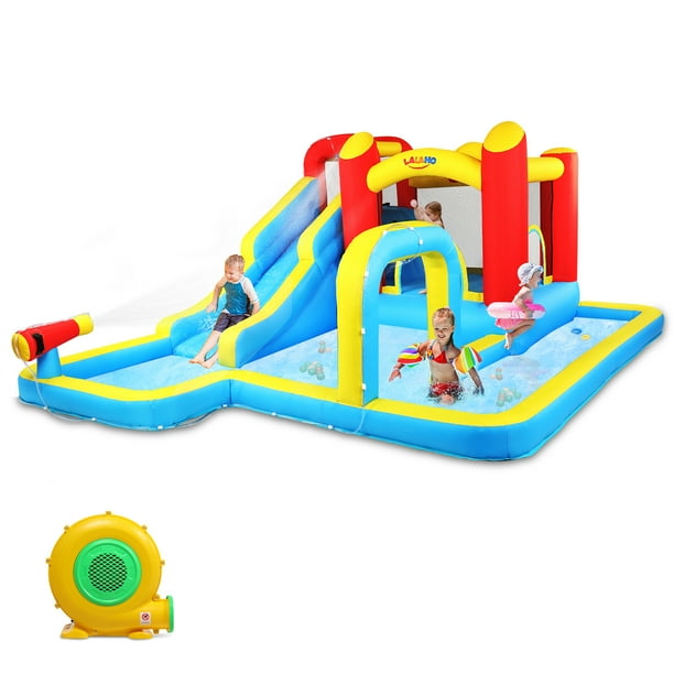 Zimtown Inflatable Bounce House, Kids Bouncer Castle with 450W Air