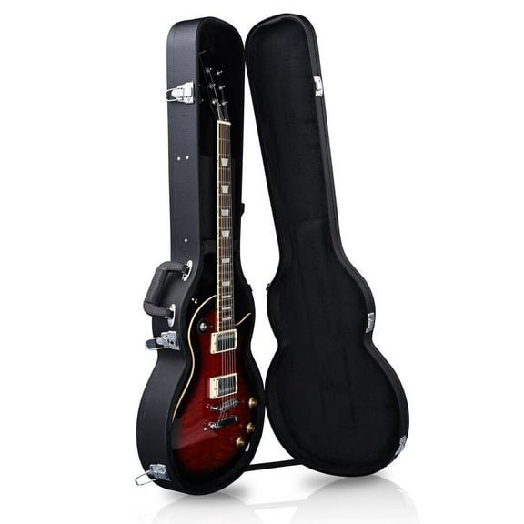 Electric Guitar Case Hardshell 42" For Les Paul Type Wooden Lockable Box Gift