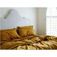 thumbnail image 2 of Pavish Export Mustard Yellow Twin Duvet Cover Set 100% Washed Cotton Comfortable Lightweight 3 Pcs Solid, 2 of 5