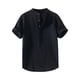thumbnail image 2 of pstuiky camisetas de hombre, Camisa de hombre de Europa y América, de manga corta, con cuello alto y boca abierta, blusa de manga corta. ropa de hombre m, 2 of 6