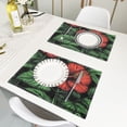 thumbnail image 6 of Red Hibiscus Illustration Reversible Placemat Non Slip Coffee Mat 18x12 Inch for Dining, Kitchen, Coffee, 6 of 9