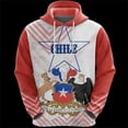 thumbnail image 3 of Sudadera con capucha con estampado 3D de la bandera del mapa del emblema nacional de Chile, sudadera para hombres, mujeres y niños, ropa de calle, transpirable y cómoda, 3 of 5