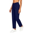 thumbnail image 2 of SeekIslan Women's Crossover Yoga Pants V Waist Straight Leg Pants with Pockets for Gym and Casual Daily, 2 of 6