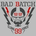 thumbnail image 2 of Men's Star Wars: The Bad Batch Lightning Logo  Graphic Tee Athletic Heather Large, 2 of 5
