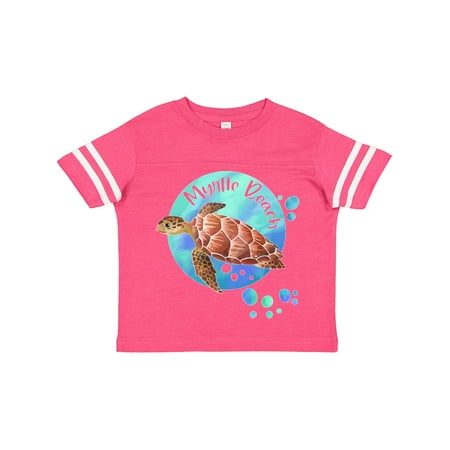 

Inktastic Myrtle Beach Sea Turtle and Bubbles Gift Toddler Boy or Toddler Girl T-Shirt
