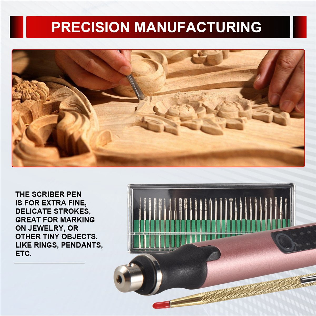 Rechargeable Cordless Mini Engraver Pen DIY Engraving Tool Kit for Metal Glass Ceramic Plastic Wood Jewelry Stencils A