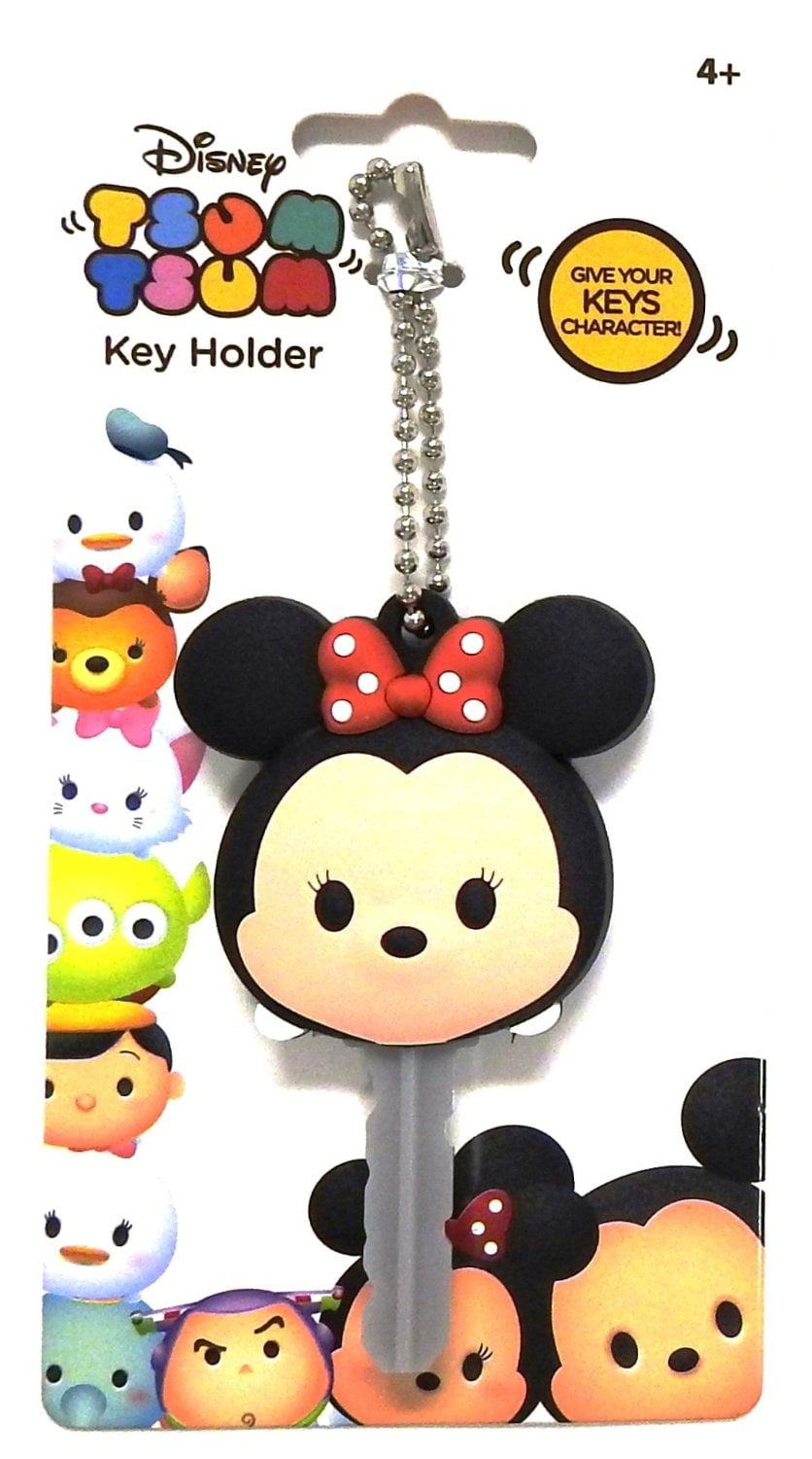 Disney Tsum Tsum Fuzzy Gernal Minnie Mouse Pen Lock Key Stickers NEW 