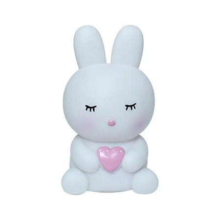 

Creative Led Night Light Cute Light Emitting Bunny Lamp Room Bedside Lamp Ornaments Enamel Night Light