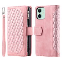 Mantto Crossbody Case for Apple iPhone 11,PU Leather Lager Capacity Purse Zipper Pocket Folio Card Slots Wallet Kickstand Phone Case with Shoulder Strap & Wrist Strap,Rosegold