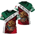 thumbnail image 2 of Personalized Name Mexican Shirts 3D Customized Mexico Shirt US Flag, Mexican Shirts for Women Unisex (3XL), 2 of 5