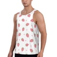 thumbnail image 2 of Gaeub Hand Drawn Strawberry Men's Athletic Tank Top, Workout Sleeveless Shirts, Running Tank Tops for Gym, Running, Training - 4X-Large, 2 of 9