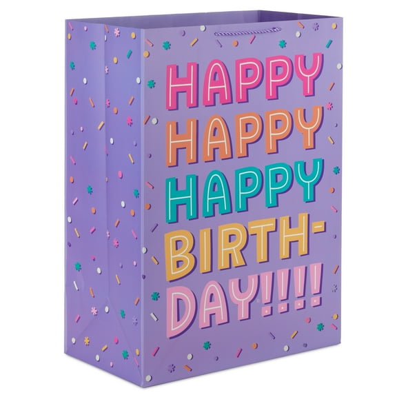 Hallmark Jumbo Birthday Gift Bag (Purple Confetti)