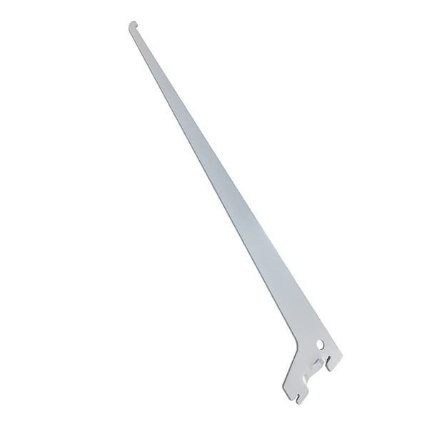 Soportes de acero, estante vertical DIY, organización del hogar, ahorro de espacio, pintado en plata/blanco, 6 tamaños disponibles Plata-350mm BLESIY Soporte de estante