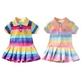thumbnail image 6 of Gyratedream Summer Toddler Kid Girls Cotton Bunny Rainbow Pincess Dresses Pleat Dress, 6 of 6