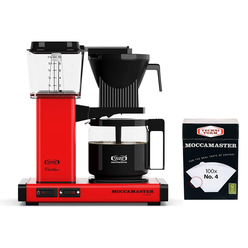 Technivorm Moccamaster KBG Coffee Brewer 10-Cup with Glass Carafe with number 4 Filter - Walmart.com