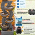 thumbnail image 6 of 6-Tiered Garden Water Fountains Large Outdoor Fountains and Waterfalls with Light for Patio Yard Porch Pool Decor, 6 of 7