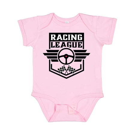 

Inktastic Racing League with Race Car Wheel and Wings Gift Baby Boy or Baby Girl Bodysuit