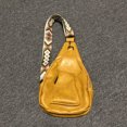 thumbnail image 1 of Bolso de cuero para mujer, bolso de cuero, riñonera, bolso pequeño, crossbody, bolso de viaje (amarillo) Likrtyny Para estrenar, 1 of 6