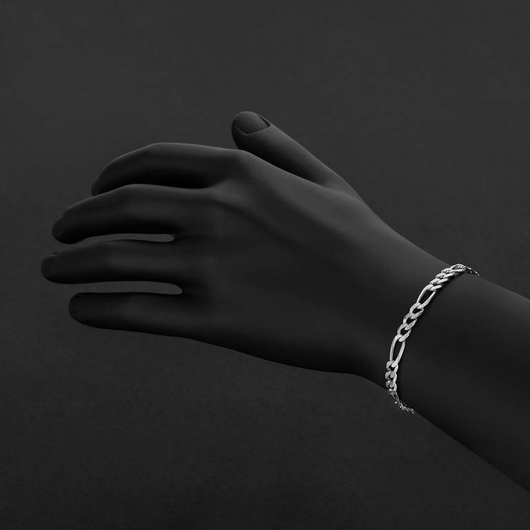 専用SILVER925 FLAT LINK BRACELET /シルバー/ブレス 5.5mm Oxidized .925 Sterling Silver Silver Flat Link