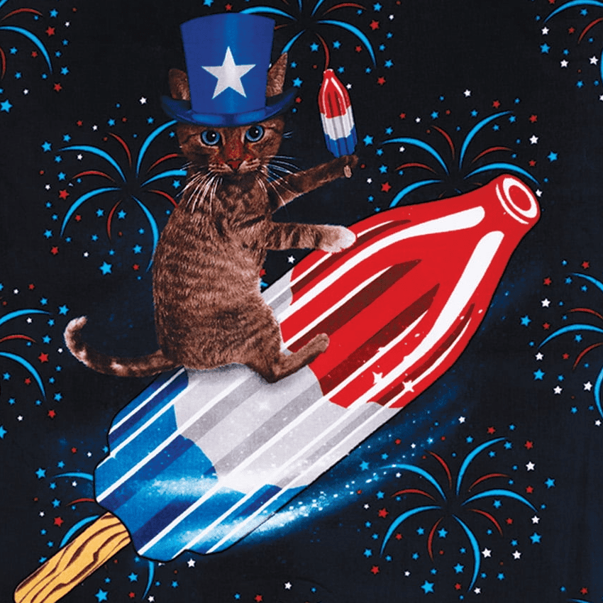 Cat riding bomb pop shirt sales