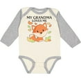 thumbnail image 3 of Inktastic My Grandma Loves Me- little fox Boys or Girls Long Sleeve Baby Bodysuit, 3 of 5