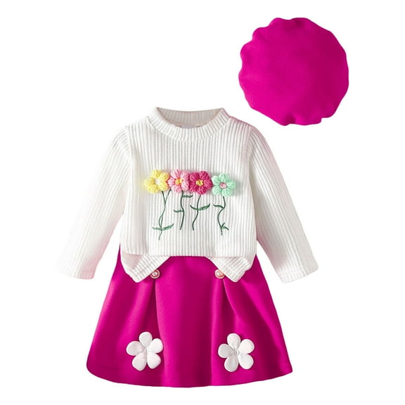 NIEWTR Toddler Baby Girl Girl Sweatsuit Outfit Pocket Pants Or Skirt Sweatshirt Tops   Pants Clothes Set Toddler Girl Outfit For 1t 2t 3t 4t 5t 6t,3-4 Years