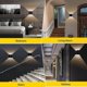 thumbnail image 5 of 2 Pack LED Wall Lights Indoor Up and Down Wall Lights Black 6W Aluminum, 5 of 5