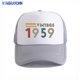 thumbnail image 4 of Nuevo verano 50s Vintage 1959 gorra de béisbol hombres Retro nacido en 1959 en sombrero casual Navidad cumpleaños regalo de moda de gorros de Hip Hop, 4 of 4