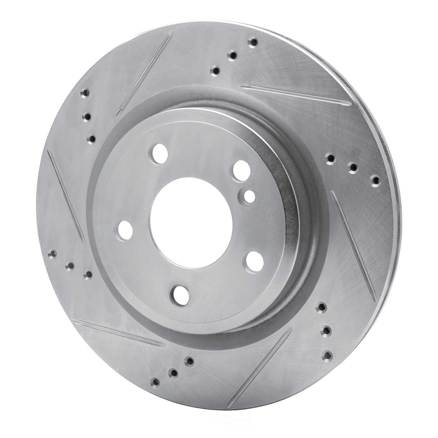 Dynamic Friction Company 631-63163L DFC Brake Rotor - Drilled And Slotted - Silver