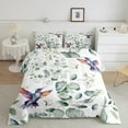 thumbnail image 2 of Erosebridal Cartoon Hummingbird Queen Bedding Sets Wildlife Bird Comforter Set, Plant Down Comforter Eucalyptus Leaf Bedding Comforter Sets, Jungle Animal Theme Duvet Insert Room Decor, 2 of 6