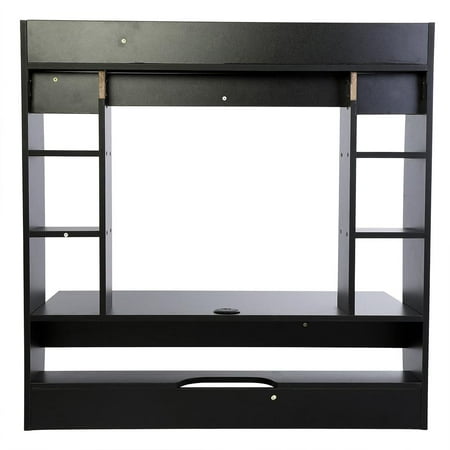 Ejoyous Black Floating Wall Mounted Computer Desk Home Office