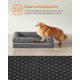 thumbnail image 5 of Cama Ortopédica para Perros, Sofá, Cama para Mascotas, Funda Extraíble y Lavable, 76 x 51 x 18 cm, Gris Claro MPGW066G02, 5 of 5
