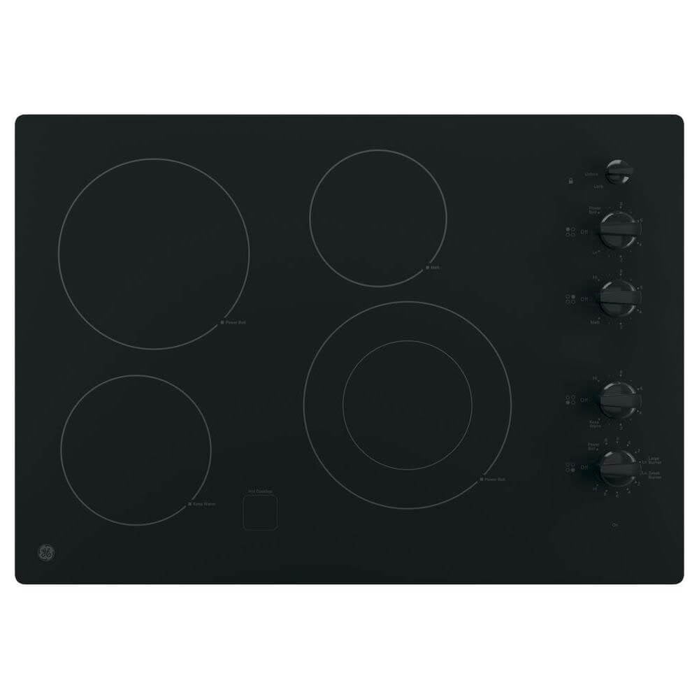 GE JP3530DJBB 30 inch Black 4 Burner Electric Cooktop