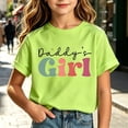 thumbnail image 2 of SDNall Girls Letter Print T Shirt, Crew Neck Cotton Tops, Girl Casual Short Sleeve Tees, Graphic Summer Shirts Sizes 2-12 Years, 2 of 6