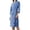 Blue, variant on Lightweight Couples Robes For Women and Men Soft Absorbent Bathrobes With Three Quarter Sleeve Everyday Comfort Wear