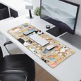 thumbnail image 2 of Long Mouse Pads for Desk,Corgi Dog and Flower Florals Desk Mats on Top Of Desks, Desk Mouse Pad Extra Large with 3mm Non-Slip Base and Stitched Edge for Gaming,Office,Work,Home 31.5"x11.8", 2 of 6
