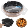 thumbnail image 1 of Air Fryer Paper Liners Set - Non-Stick Parchment Bowl with Silicone Tray and Brush, 1 of 7