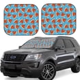 thumbnail image 2 of Uemuo Cartoon Watermelon Printed 2 PCS Car Windshield Sun Shade, Auto Sun Heat and UV Rays Blocker, Foldable Automotive Front Window Sunshade Protector, 2 of 7